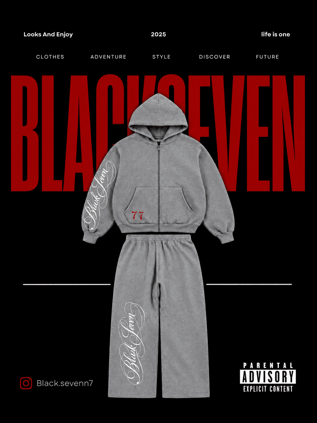 CONJUNTO BLACKSEVEN 77 GRIS thumbnail 0